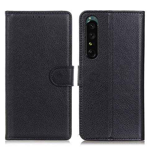 Coque Portefeuille Livre Cuir Etui Clapet A03D pour Sony Xperia 1 IV Noir