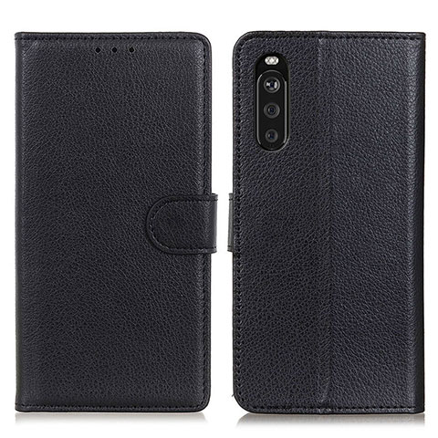 Coque Portefeuille Livre Cuir Etui Clapet A03D pour Sony Xperia 10 III Lite Noir