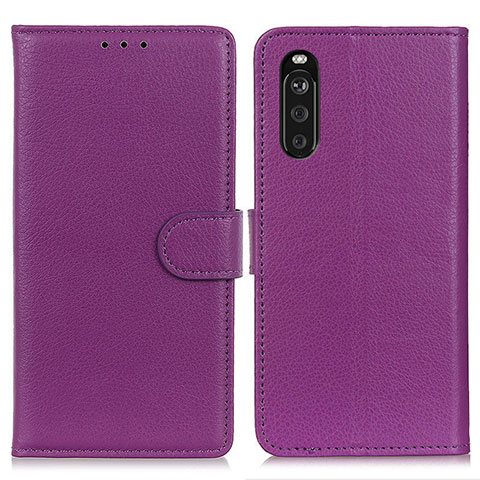 Coque Portefeuille Livre Cuir Etui Clapet A03D pour Sony Xperia 10 III Lite Violet