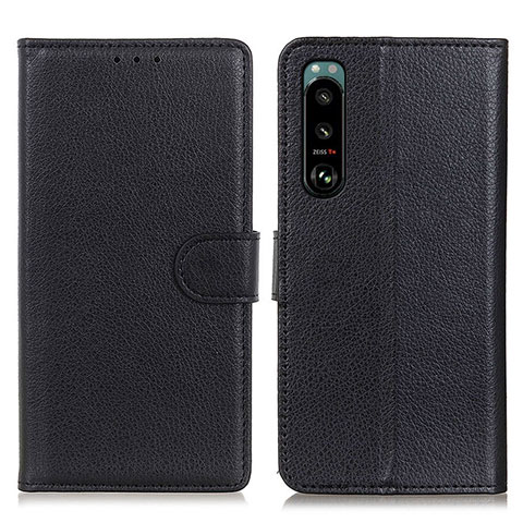 Coque Portefeuille Livre Cuir Etui Clapet A03D pour Sony Xperia 5 III SO-53B Noir