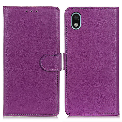 Coque Portefeuille Livre Cuir Etui Clapet A03D pour Sony Xperia Ace III SO-53C Violet