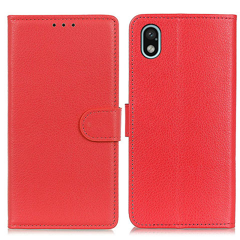 Coque Portefeuille Livre Cuir Etui Clapet A03D pour Sony Xperia Ace III SOG08 Rouge