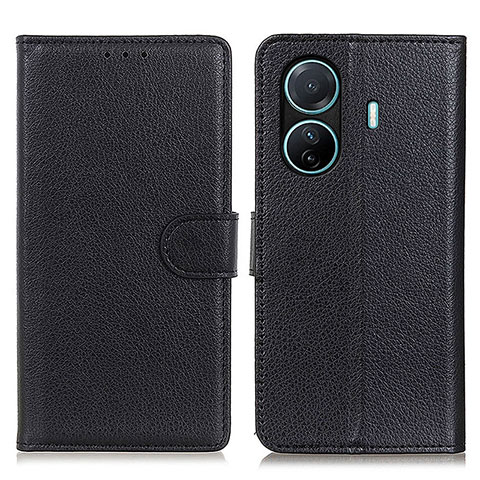 Coque Portefeuille Livre Cuir Etui Clapet A03D pour Vivo iQOO Z6 Pro 5G Noir