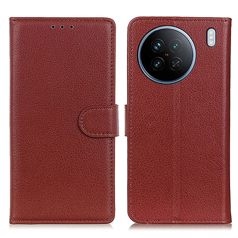 Coque Portefeuille Livre Cuir Etui Clapet A03D pour Vivo X90 5G Marron