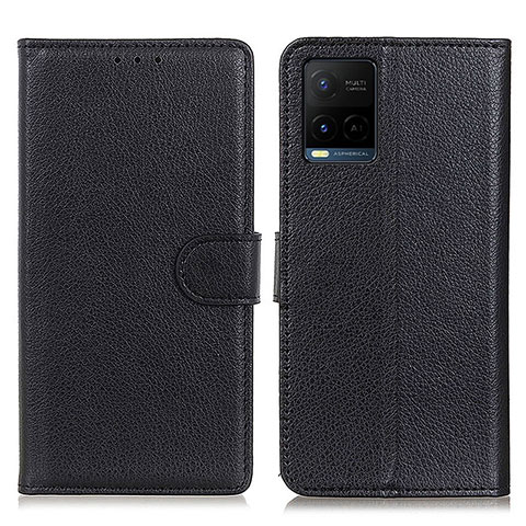 Coque Portefeuille Livre Cuir Etui Clapet A03D pour Vivo Y21a Noir