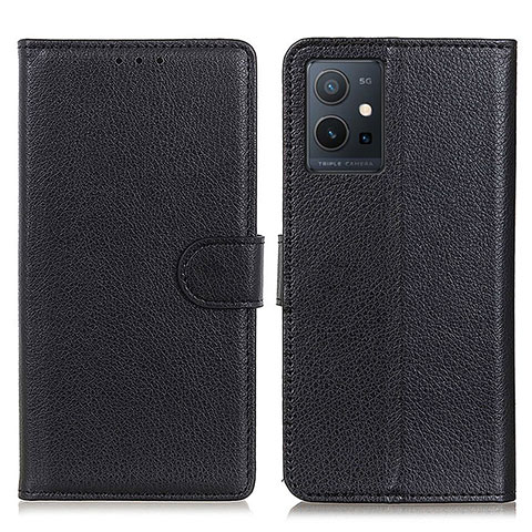 Coque Portefeuille Livre Cuir Etui Clapet A03D pour Vivo Y30 5G Noir