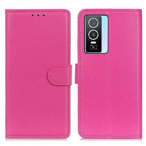 Coque Portefeuille Livre Cuir Etui Clapet A03D pour Vivo Y76s 5G Violet