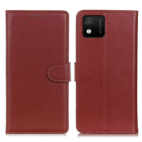 Coque Portefeuille Livre Cuir Etui Clapet A03D pour Wiko Y52 Marron