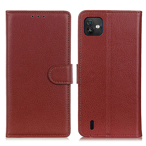 Coque Portefeuille Livre Cuir Etui Clapet A03D pour Wiko Y82 Marron