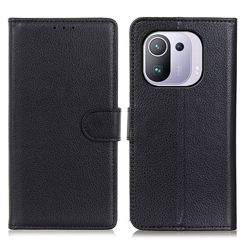 Coque Portefeuille Livre Cuir Etui Clapet A03D pour Xiaomi Mi 11 Pro 5G Noir