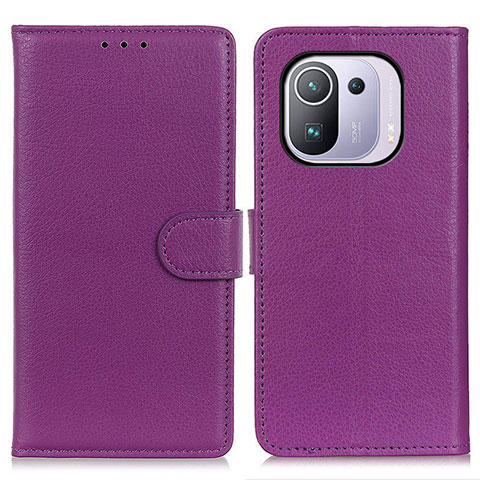 Coque Portefeuille Livre Cuir Etui Clapet A03D pour Xiaomi Mi 11 Pro 5G Violet