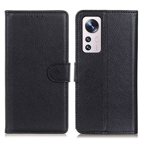 Coque Portefeuille Livre Cuir Etui Clapet A03D pour Xiaomi Mi 12 Pro 5G Noir