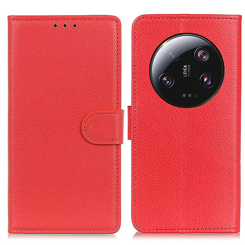 Coque Portefeuille Livre Cuir Etui Clapet A03D pour Xiaomi Mi 13 Ultra 5G Rouge