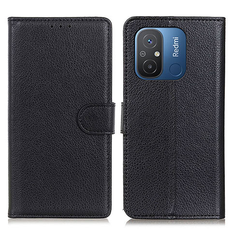 Coque Portefeuille Livre Cuir Etui Clapet A03D pour Xiaomi Poco C55 Noir