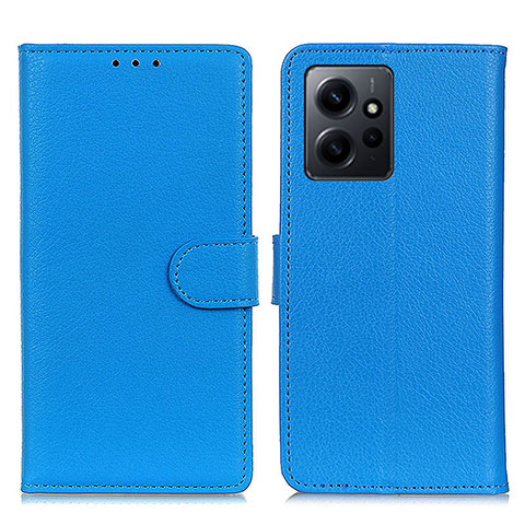 Coque Portefeuille Livre Cuir Etui Clapet A03D pour Xiaomi Redmi Note 12 4G Bleu Ciel