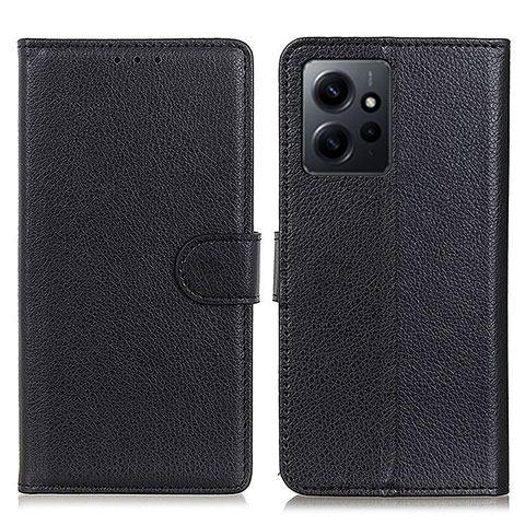 Coque Portefeuille Livre Cuir Etui Clapet A03D pour Xiaomi Redmi Note 12 4G Noir