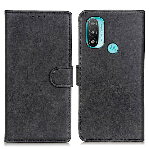 Coque Portefeuille Livre Cuir Etui Clapet A04D pour Motorola Moto E20 Noir