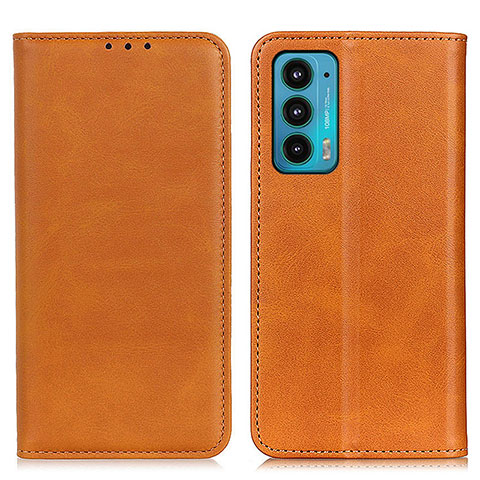 Coque Portefeuille Livre Cuir Etui Clapet A04D pour Motorola Moto Edge 20 5G Brun Clair