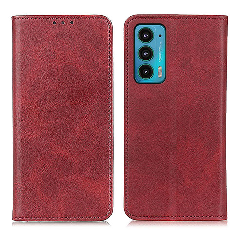 Coque Portefeuille Livre Cuir Etui Clapet A04D pour Motorola Moto Edge 20 5G Rouge