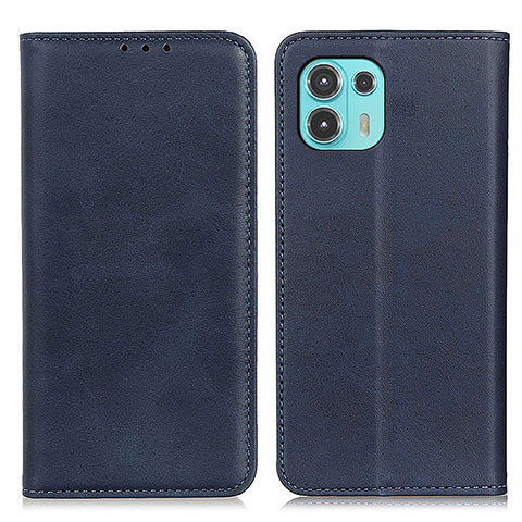 Coque Portefeuille Livre Cuir Etui Clapet A04D pour Motorola Moto Edge 20 Lite 5G Bleu