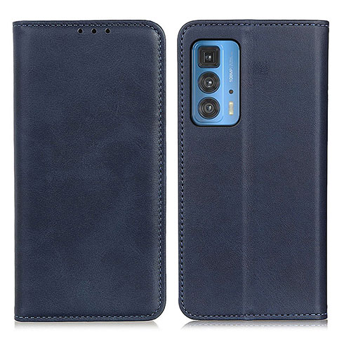 Coque Portefeuille Livre Cuir Etui Clapet A04D pour Motorola Moto Edge 20 Pro 5G Bleu