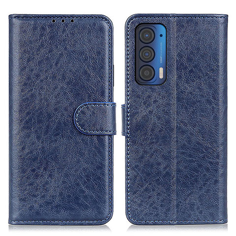 Coque Portefeuille Livre Cuir Etui Clapet A04D pour Motorola Moto Edge (2021) 5G Bleu