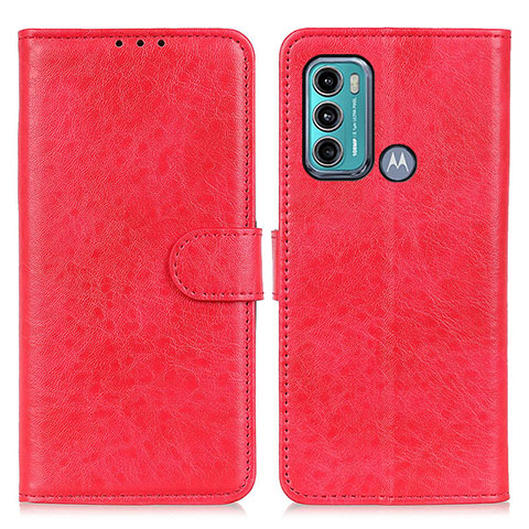 Coque Portefeuille Livre Cuir Etui Clapet A04D pour Motorola Moto G40 Fusion Rouge