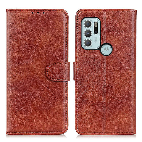 Coque Portefeuille Livre Cuir Etui Clapet A04D pour Motorola Moto G60s Marron