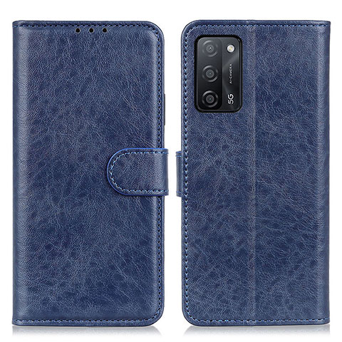 Coque Portefeuille Livre Cuir Etui Clapet A04D pour Oppo A55 5G Bleu