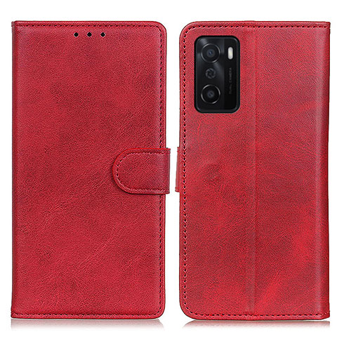 Coque Portefeuille Livre Cuir Etui Clapet A04D pour Oppo A55S 5G Rouge