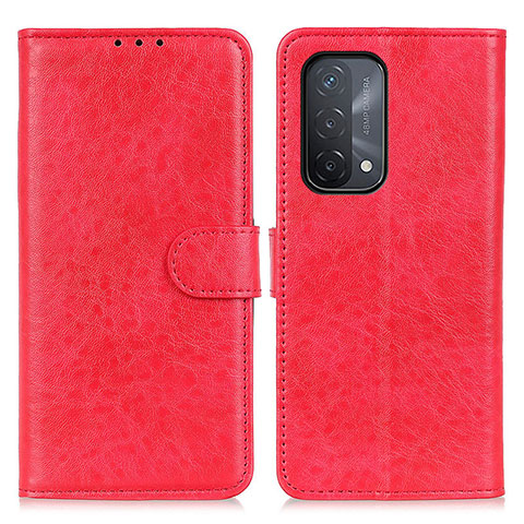 Coque Portefeuille Livre Cuir Etui Clapet A04D pour Oppo A74 5G Rouge