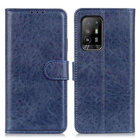 Coque Portefeuille Livre Cuir Etui Clapet A04D pour Oppo A95 5G Bleu