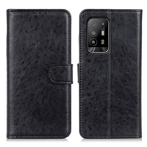 Coque Portefeuille Livre Cuir Etui Clapet A04D pour Oppo F19 Pro+ Plus 5G Noir