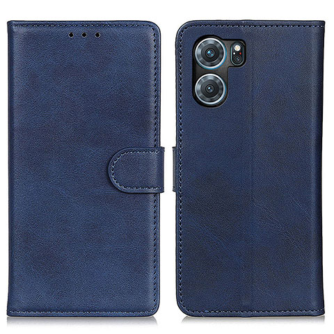 Coque Portefeuille Livre Cuir Etui Clapet A04D pour Oppo K10 5G Bleu