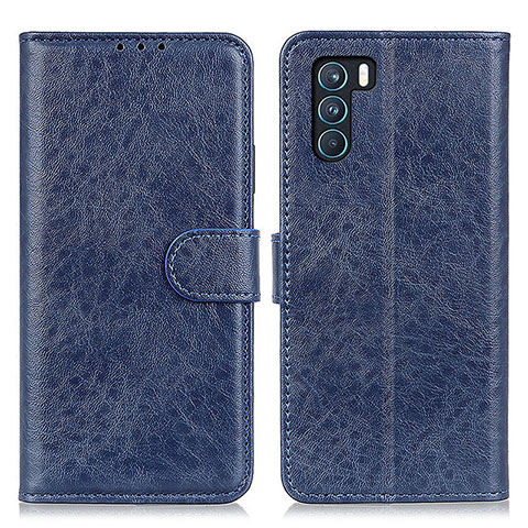 Coque Portefeuille Livre Cuir Etui Clapet A04D pour Oppo K9 Pro 5G Bleu