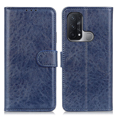 Coque Portefeuille Livre Cuir Etui Clapet A04D pour Oppo Reno5 A Bleu