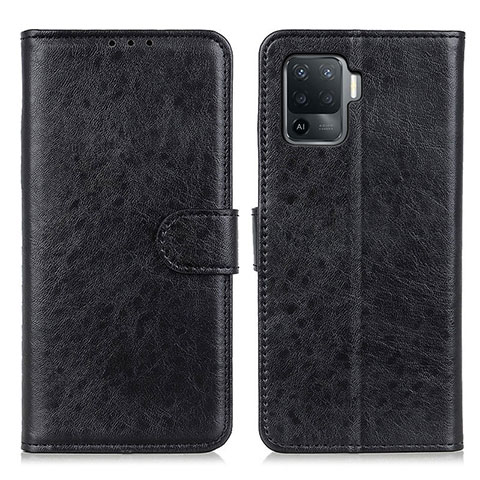 Coque Portefeuille Livre Cuir Etui Clapet A04D pour Oppo Reno5 F Noir