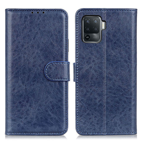 Coque Portefeuille Livre Cuir Etui Clapet A04D pour Oppo Reno5 Lite Bleu