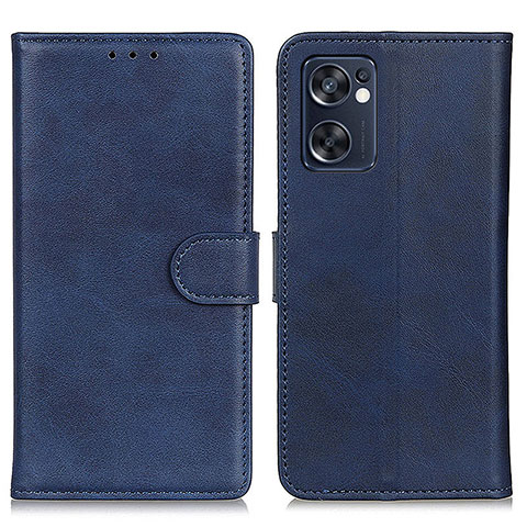 Coque Portefeuille Livre Cuir Etui Clapet A04D pour Oppo Reno7 SE 5G Bleu