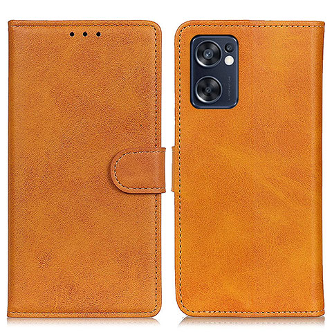 Coque Portefeuille Livre Cuir Etui Clapet A04D pour Oppo Reno7 SE 5G Marron