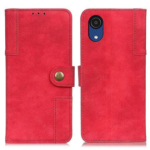 Coque Portefeuille Livre Cuir Etui Clapet A04D pour Samsung Galaxy A03 Core Rouge