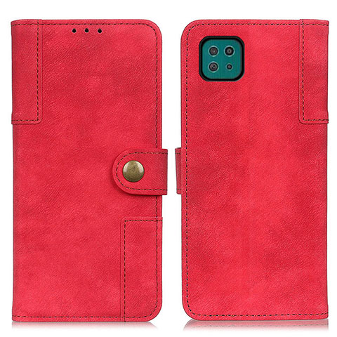 Coque Portefeuille Livre Cuir Etui Clapet A04D pour Samsung Galaxy F42 5G Rouge