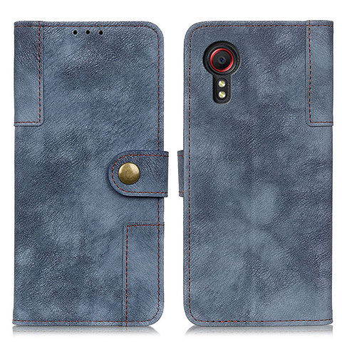 Coque Portefeuille Livre Cuir Etui Clapet A04D pour Samsung Galaxy XCover 5 SM-G525F Bleu