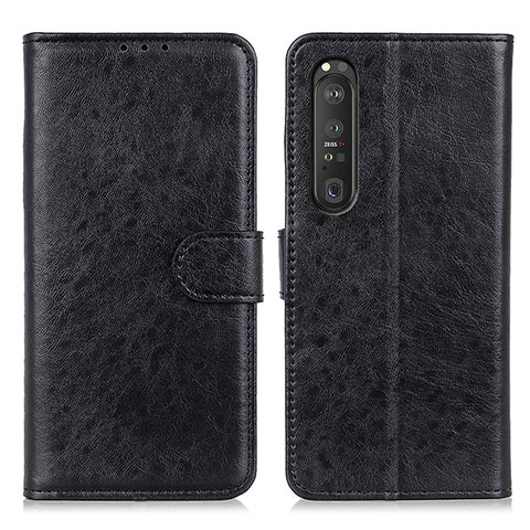 Coque Portefeuille Livre Cuir Etui Clapet A04D pour Sony Xperia 1 III Noir