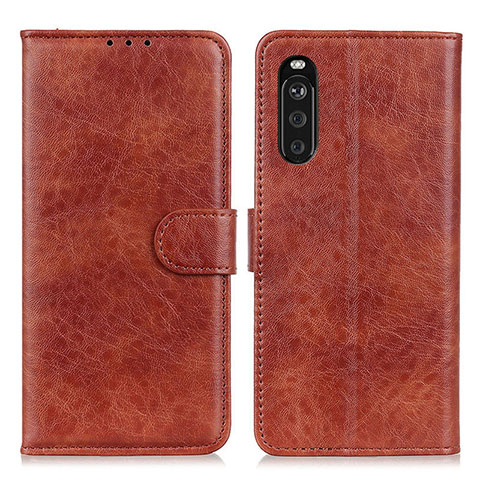 Coque Portefeuille Livre Cuir Etui Clapet A04D pour Sony Xperia 10 III Lite Marron