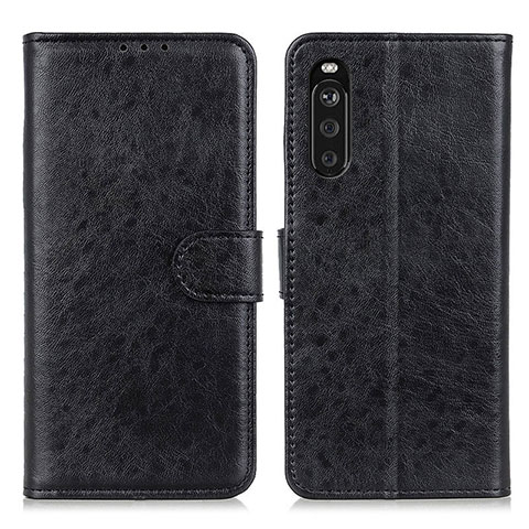 Coque Portefeuille Livre Cuir Etui Clapet A04D pour Sony Xperia 10 III Lite Noir