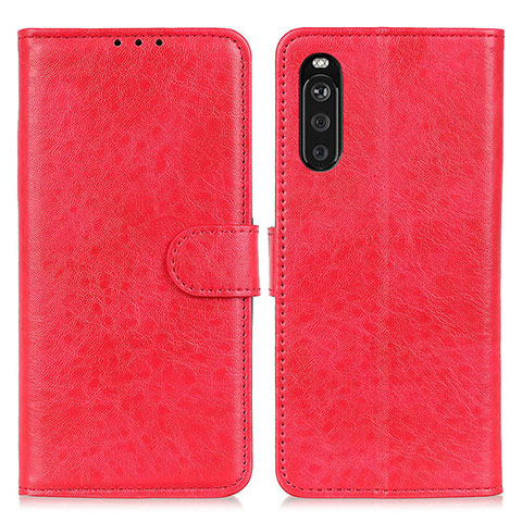 Coque Portefeuille Livre Cuir Etui Clapet A04D pour Sony Xperia 10 III Lite Rouge