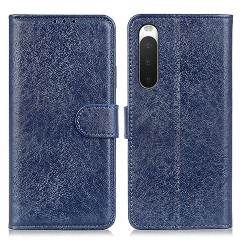 Coque Portefeuille Livre Cuir Etui Clapet A04D pour Sony Xperia 10 IV SOG07 Bleu