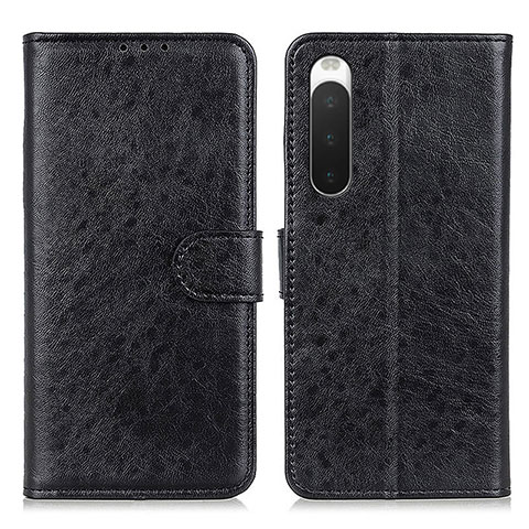 Coque Portefeuille Livre Cuir Etui Clapet A04D pour Sony Xperia 10 IV SOG07 Noir