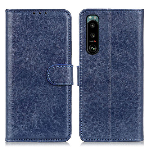 Coque Portefeuille Livre Cuir Etui Clapet A04D pour Sony Xperia 5 III Bleu